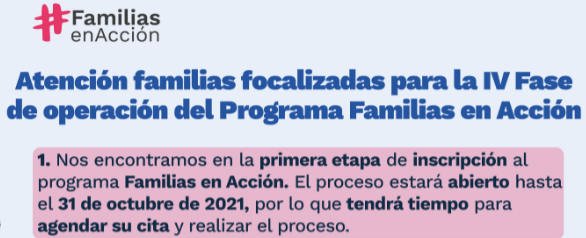 agendar cita de inscripcion familias en accion